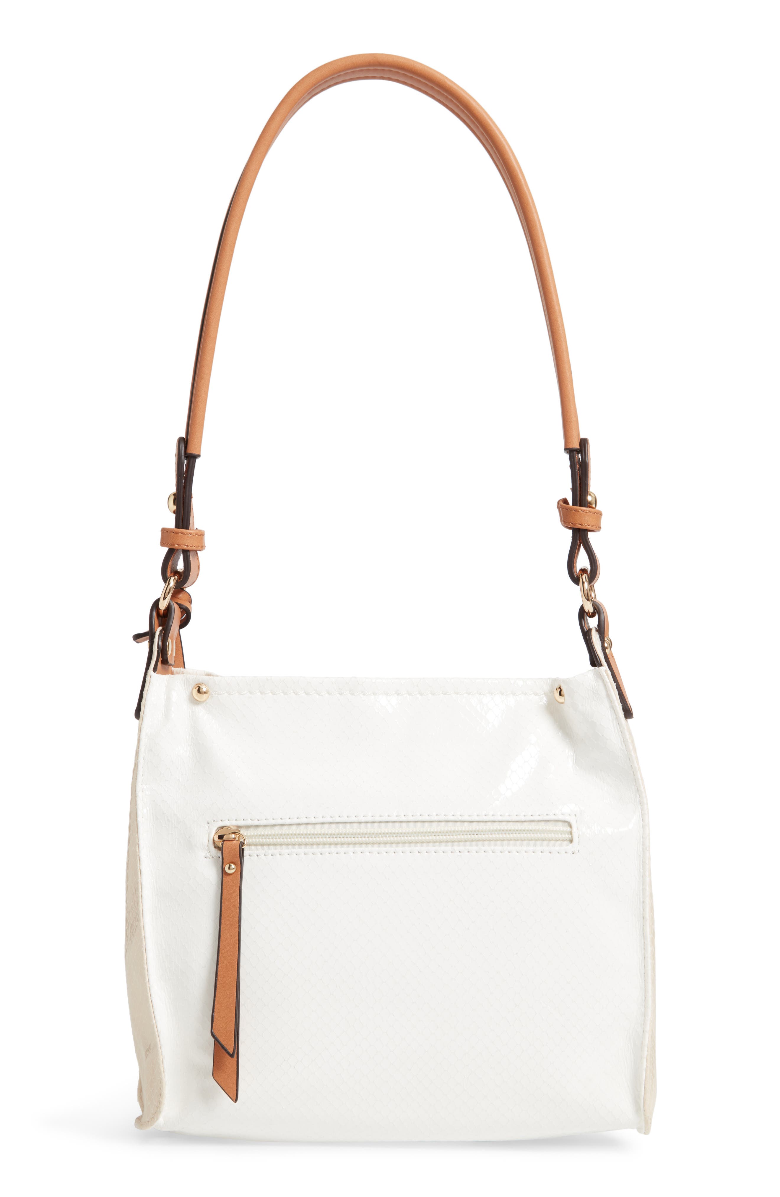 Sondra Roberts Colorblock Faux Leather Mini Hobo Bag, Alternate, color, 