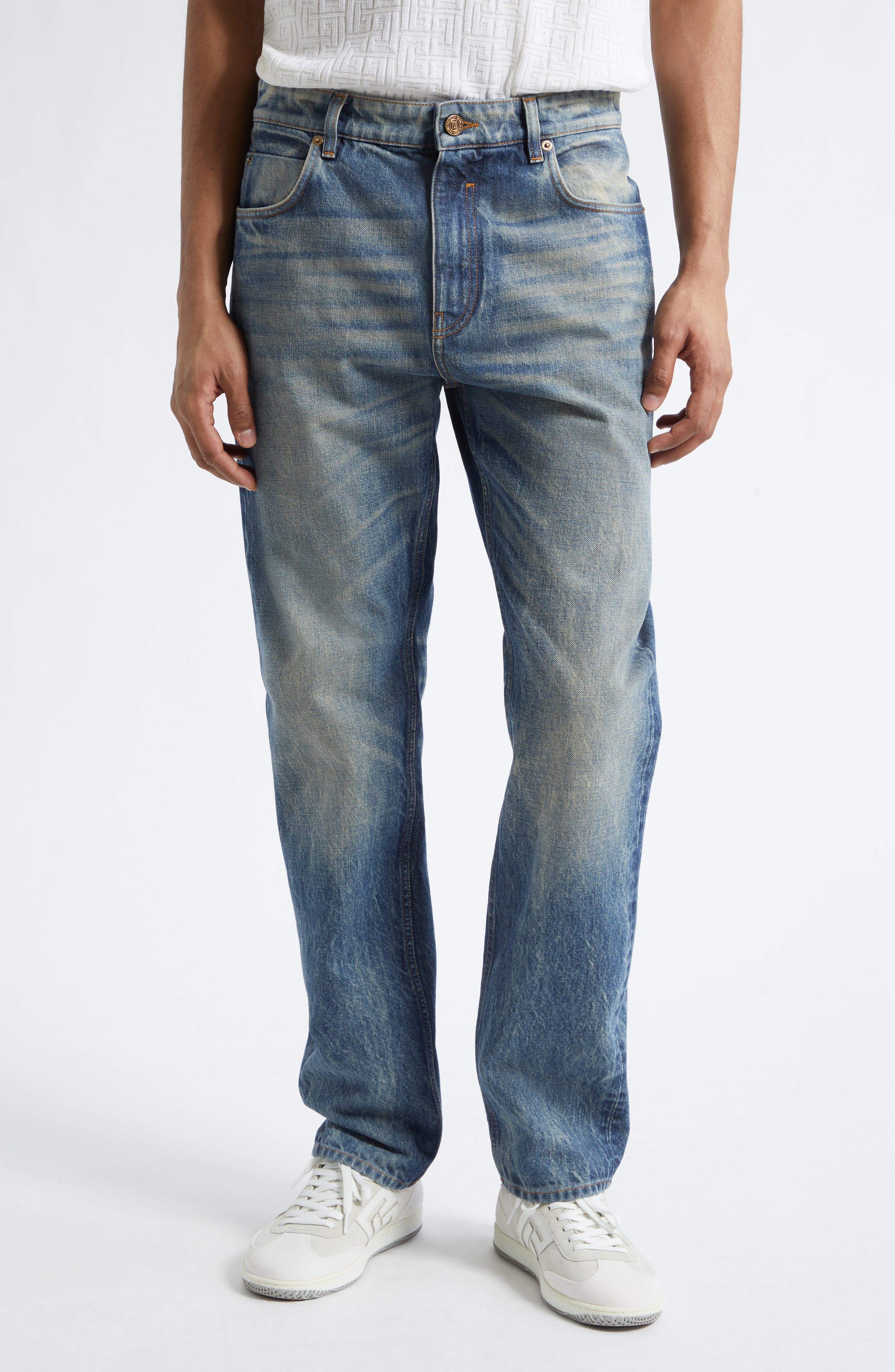 Slim Straight Leg Jeans
