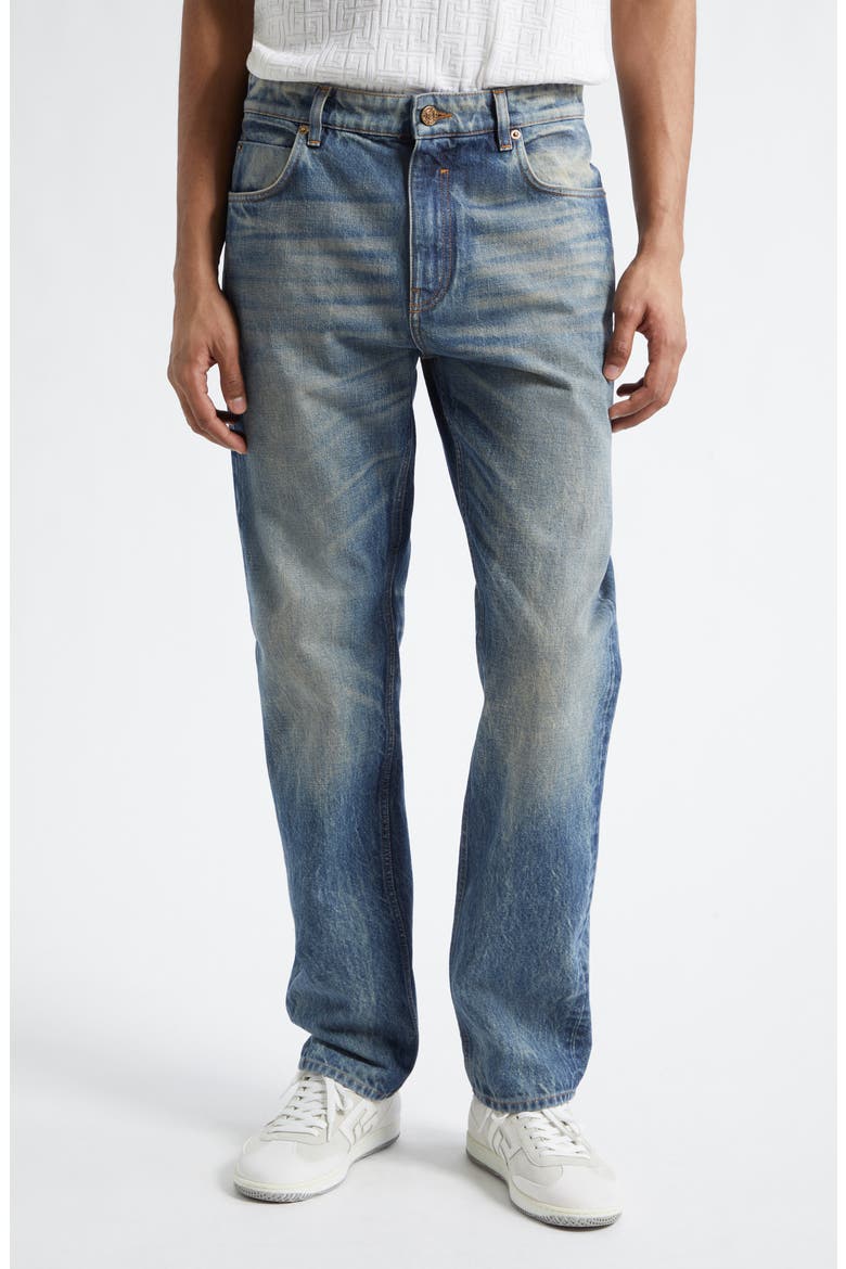 Slim Straight Leg Jeans, Main, color, 6AW BLUE