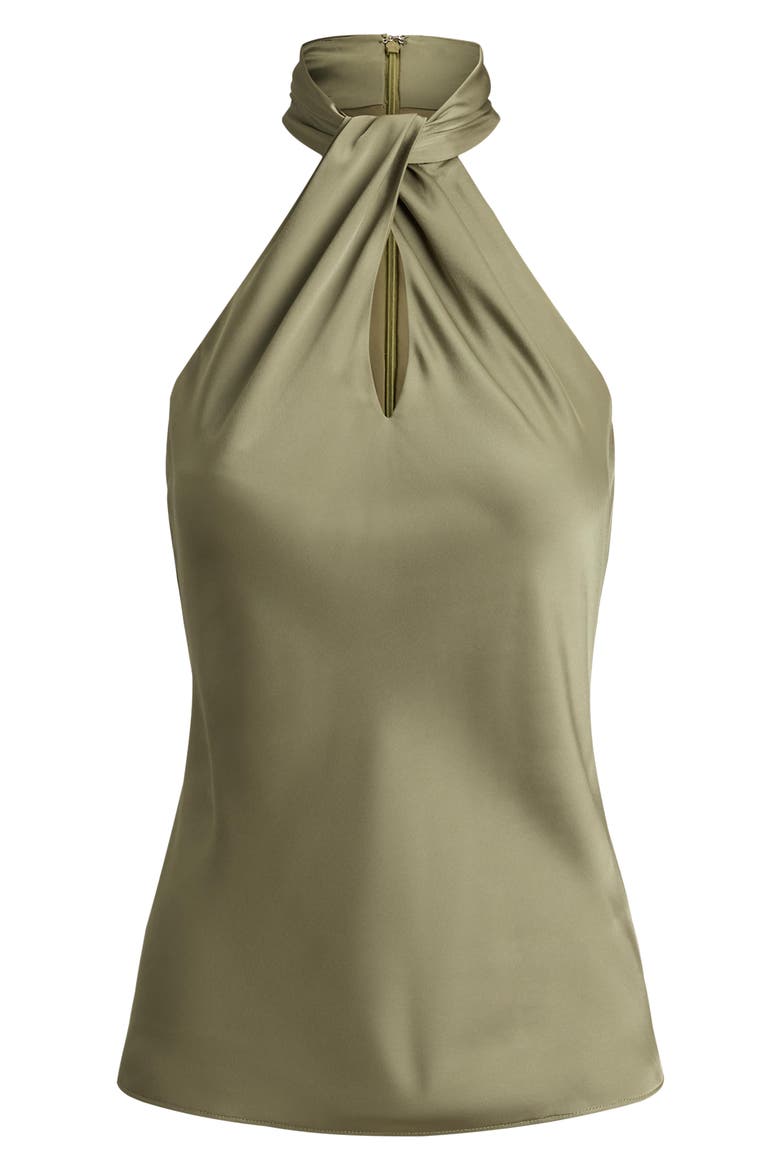 Twist Front Sleeveless Top, Alternate, color, LIGHT AGAVE GREEN