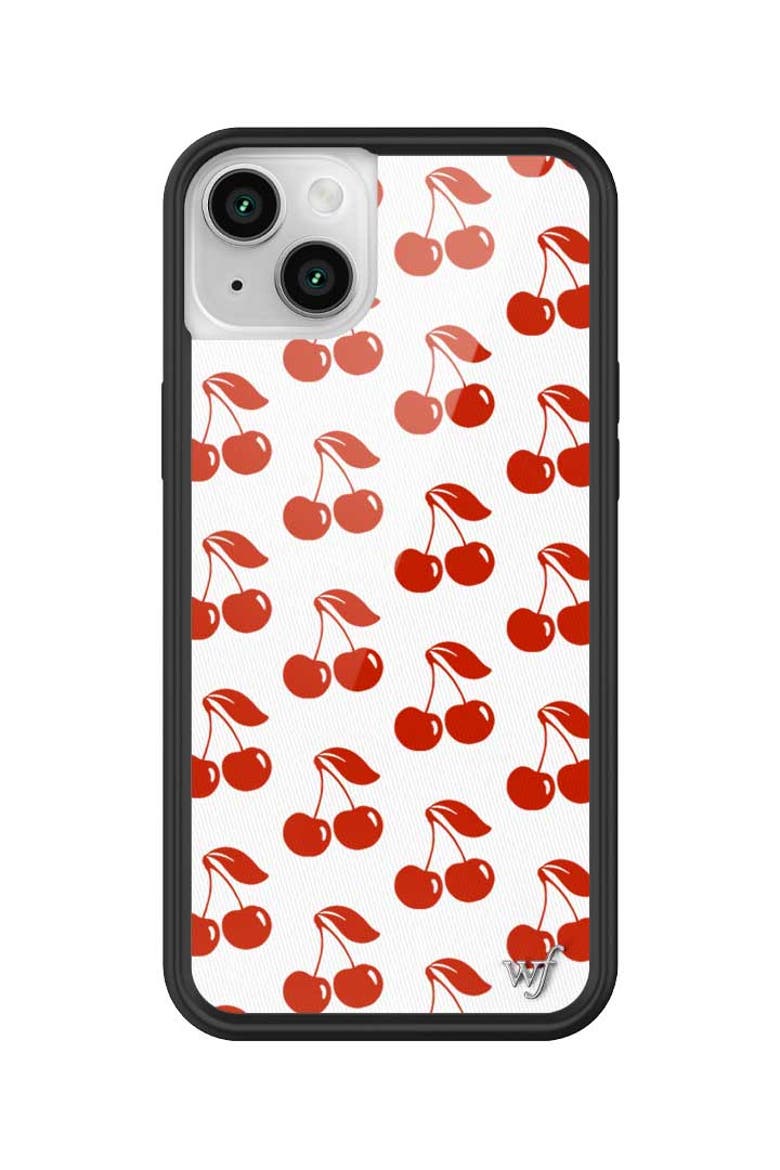 American Cherries iPhone Case, Alternate, color, White