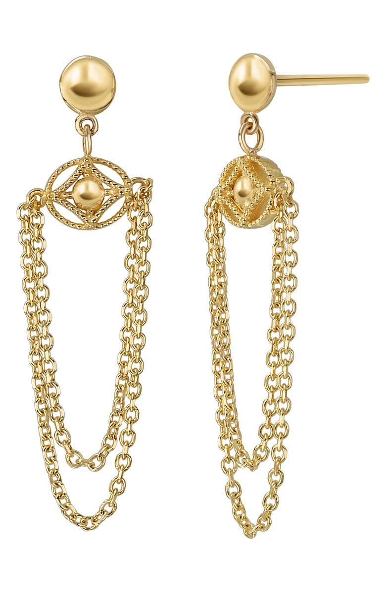 Bony Levy 14K Gold Multichain Drop Earrings, Main, color, 14K Yellow Gold