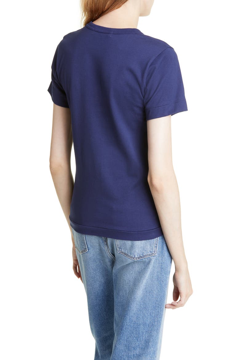 Gold Heart Patch T-Shirt, Alternate, color, NAVY
