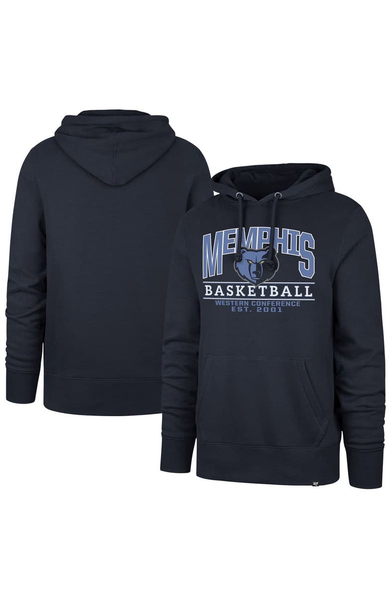 '47 Unisex '47 Navy Memphis Grizzlies Good Call Headline Pullover Hoodie, Main, color, Navy
