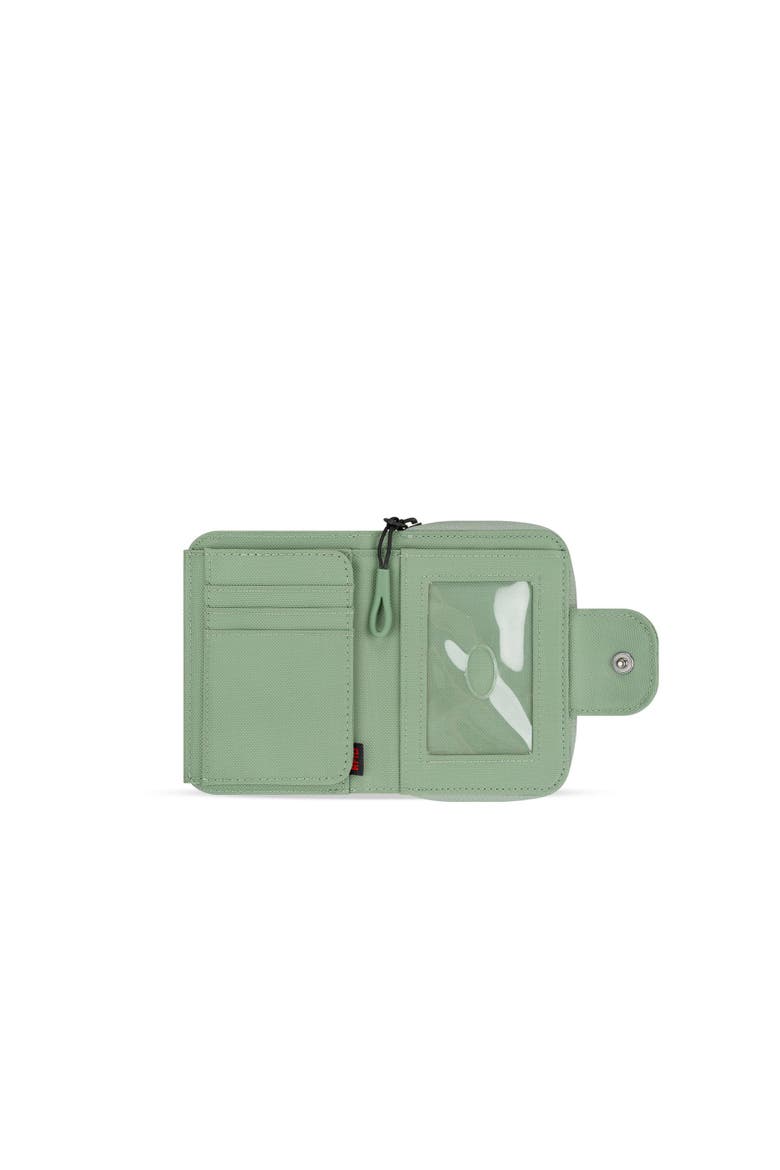 Barcelona Small Bifold Zipper Wallet, Alternate, color, Olivine
