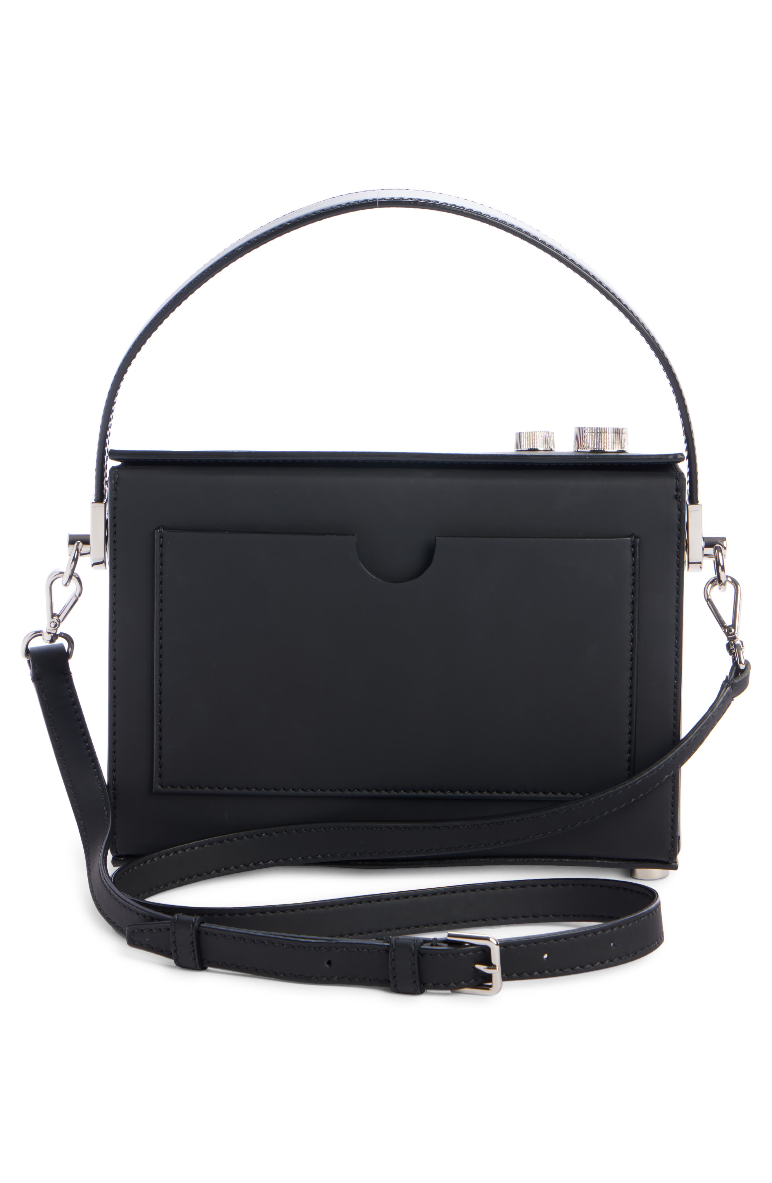 Balmain Radio Rubberized Top Handle Bag, Alternate, color, 