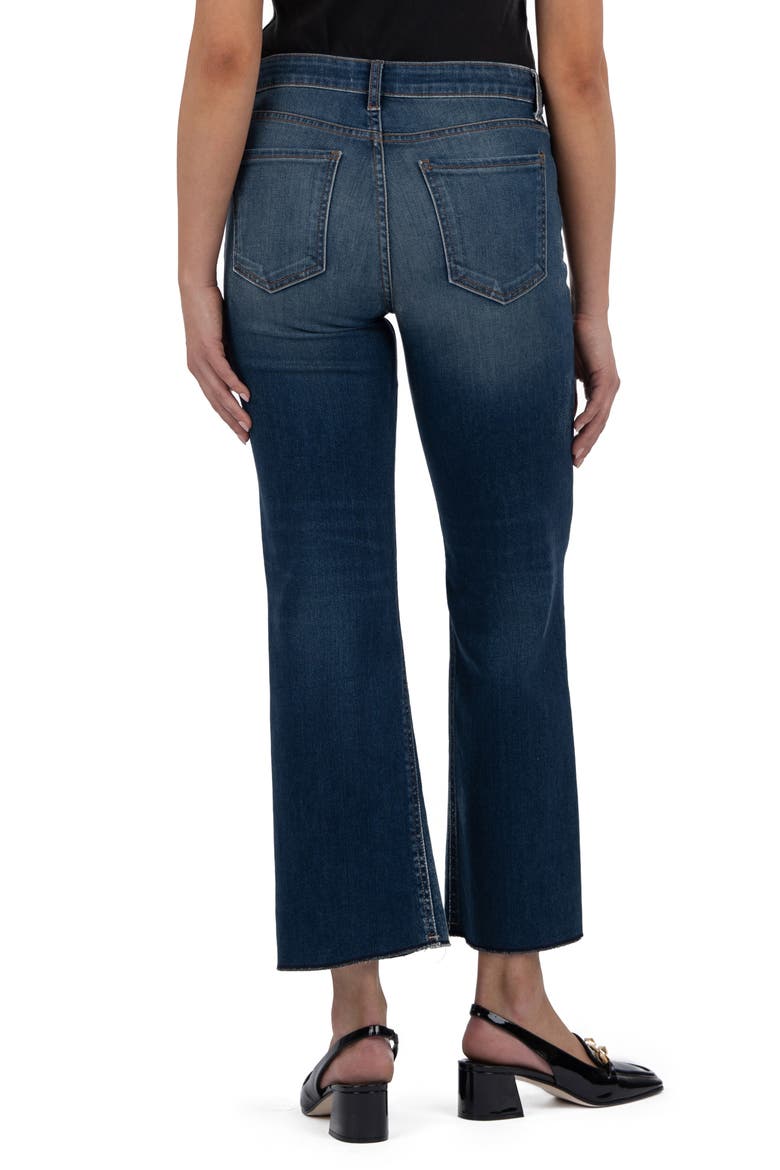 Kelsey High Waist Raw Hem Ankle Kick Flare Jeans, Alternate, color, IRREPROACHABLE