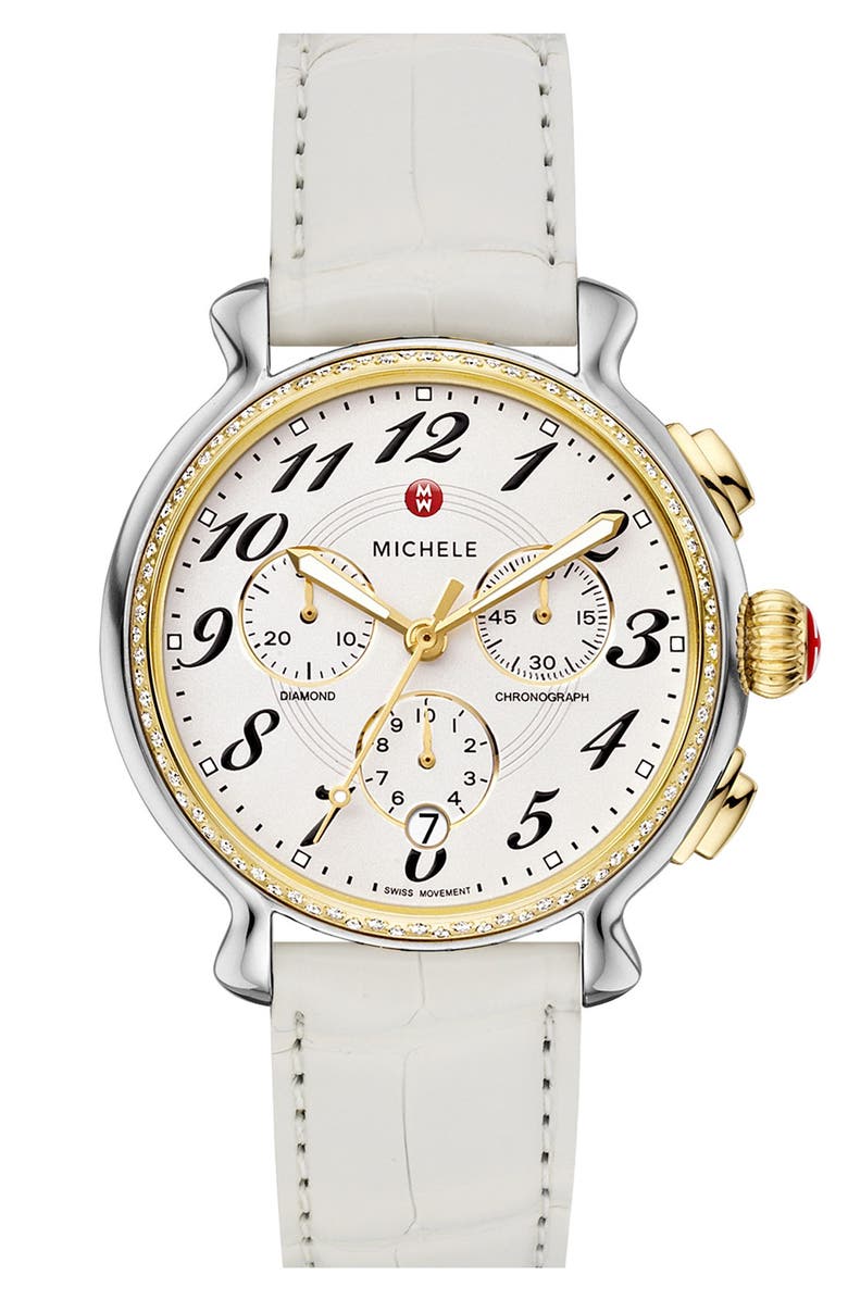 MICHELE 18mm Alligator Watch Strap, Alternate, color, 