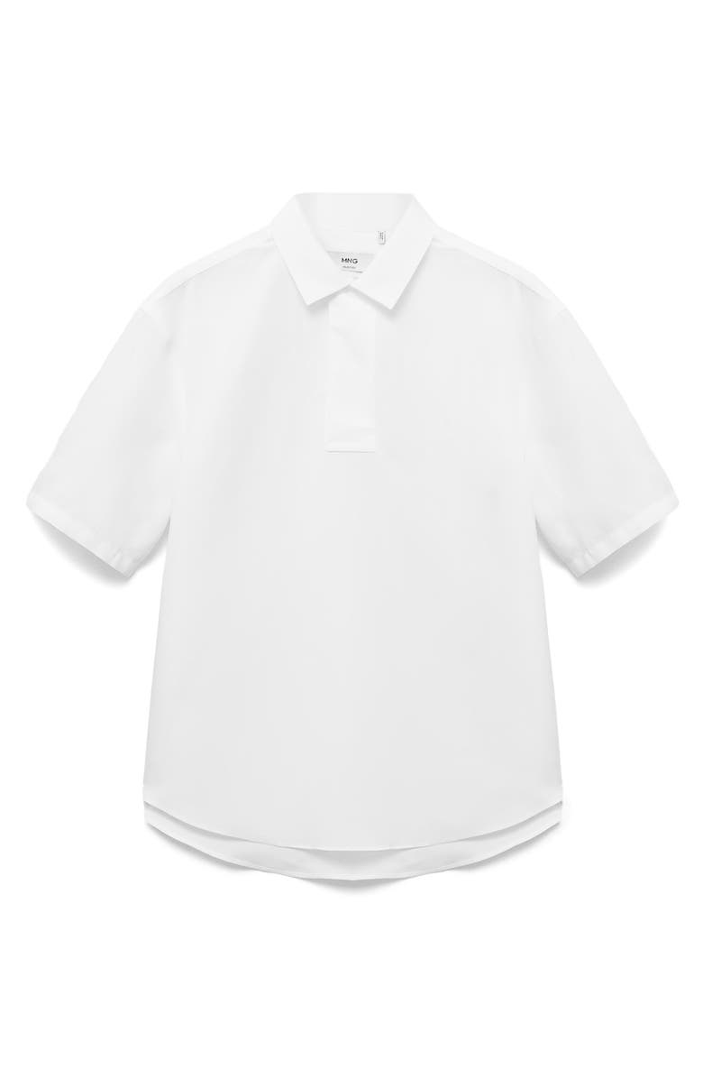 MANGO Lyocell & Linen Blend Polo, Alternate, color,