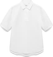 MANGO Lyocell & Linen Blend Polo
