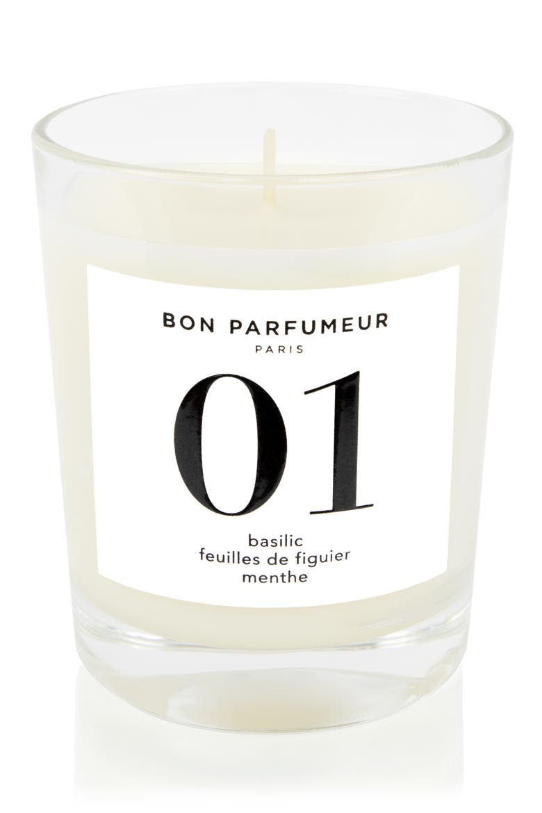 Candle 01 Basil, Fig Leaves & Mint Scented Candle, Alternate, color, NO COLOR