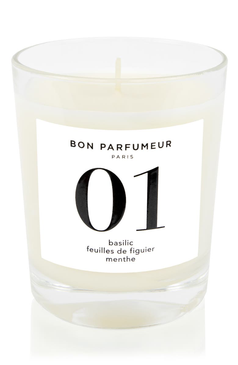 Bon Parfumeur Candle 01 Basil, Fig Leaves & Mint Scented Candle, Alternate, color,