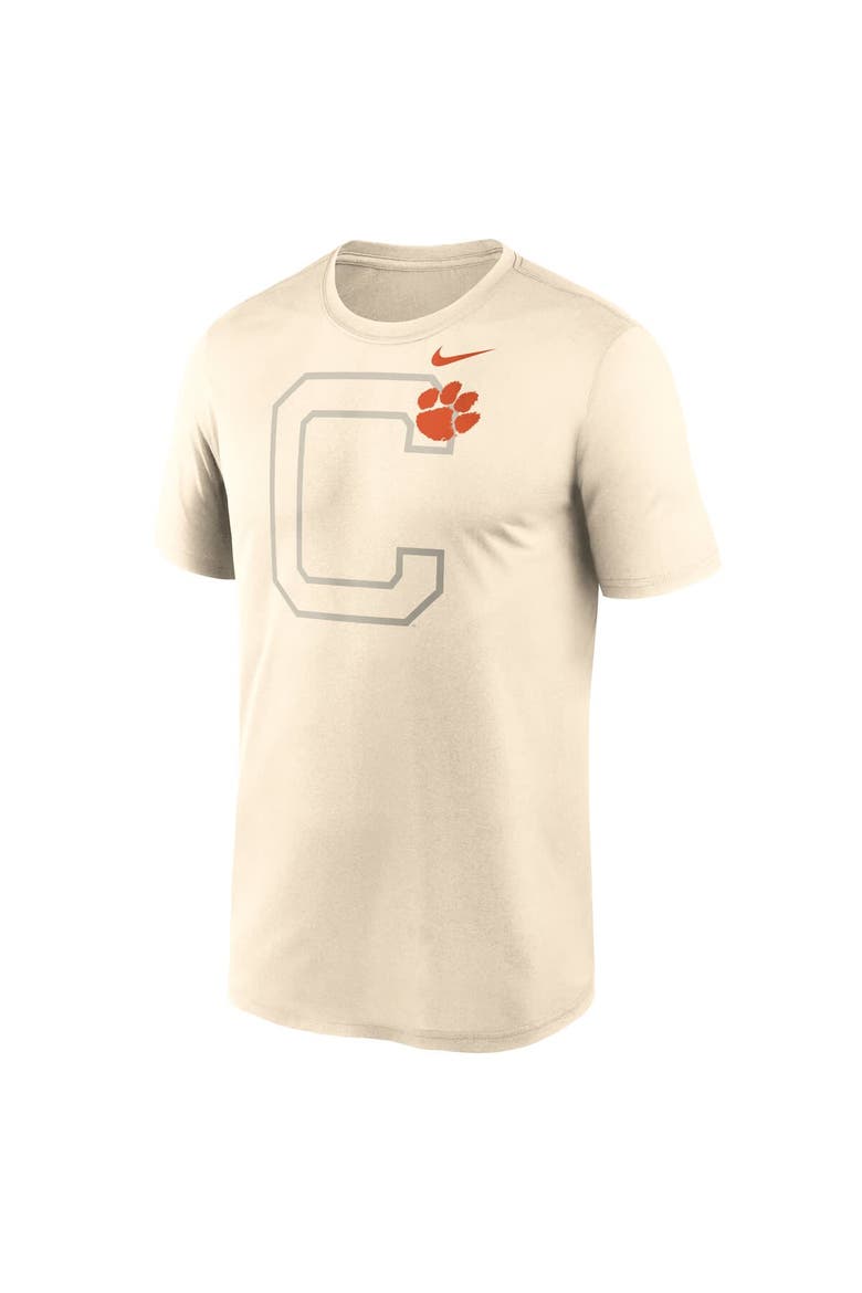 Men's Nike Natural Clemson Tigers Campus Shadow Legend Performance T-Shirt, Alternate, color, Natural