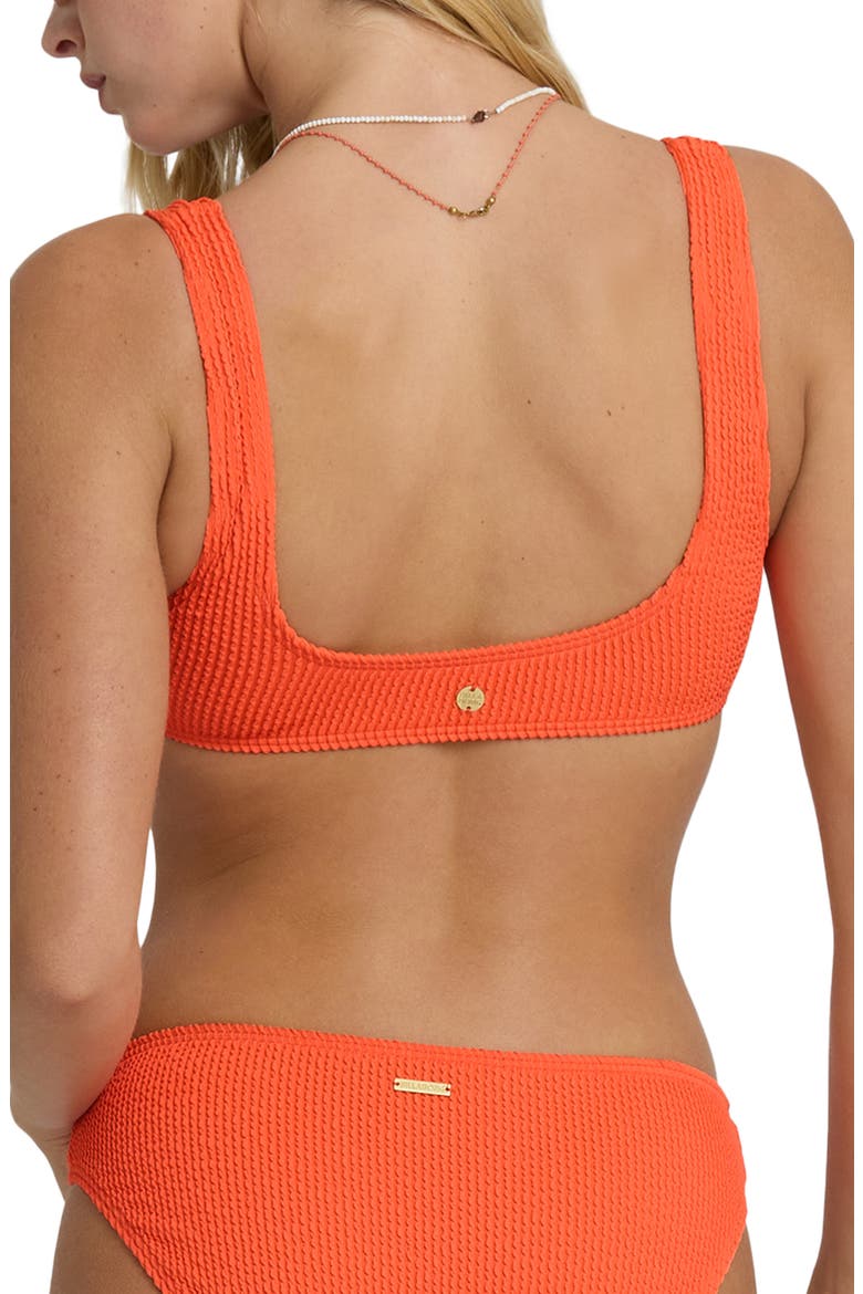 Summer Texture Swim Top, Alternate, color, HOT CORAL