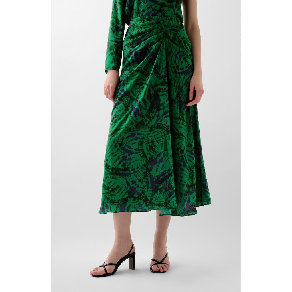 Scalpers Fire Print Skirt In Green