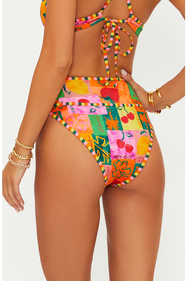 Carlotta High Waist Bikini Bottoms, Alternate, color, FRUIT MAR