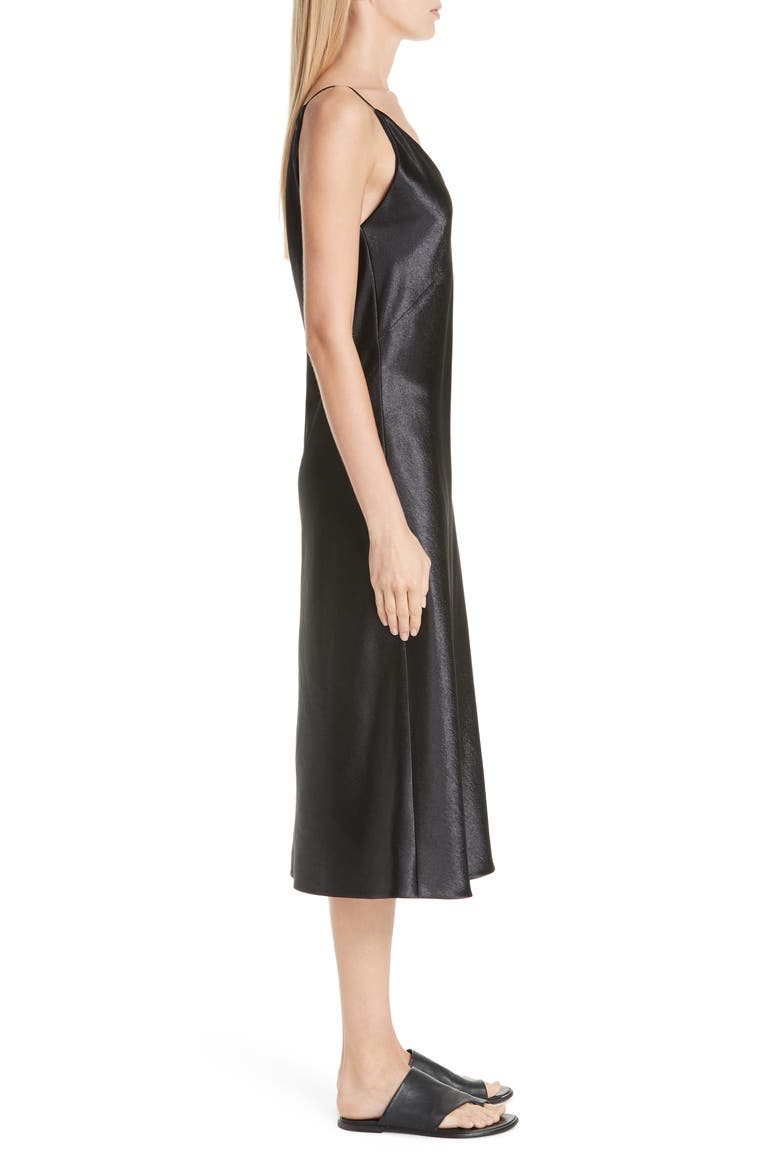 V-neck Bias Cut Dress, Alternate, color, BLACK