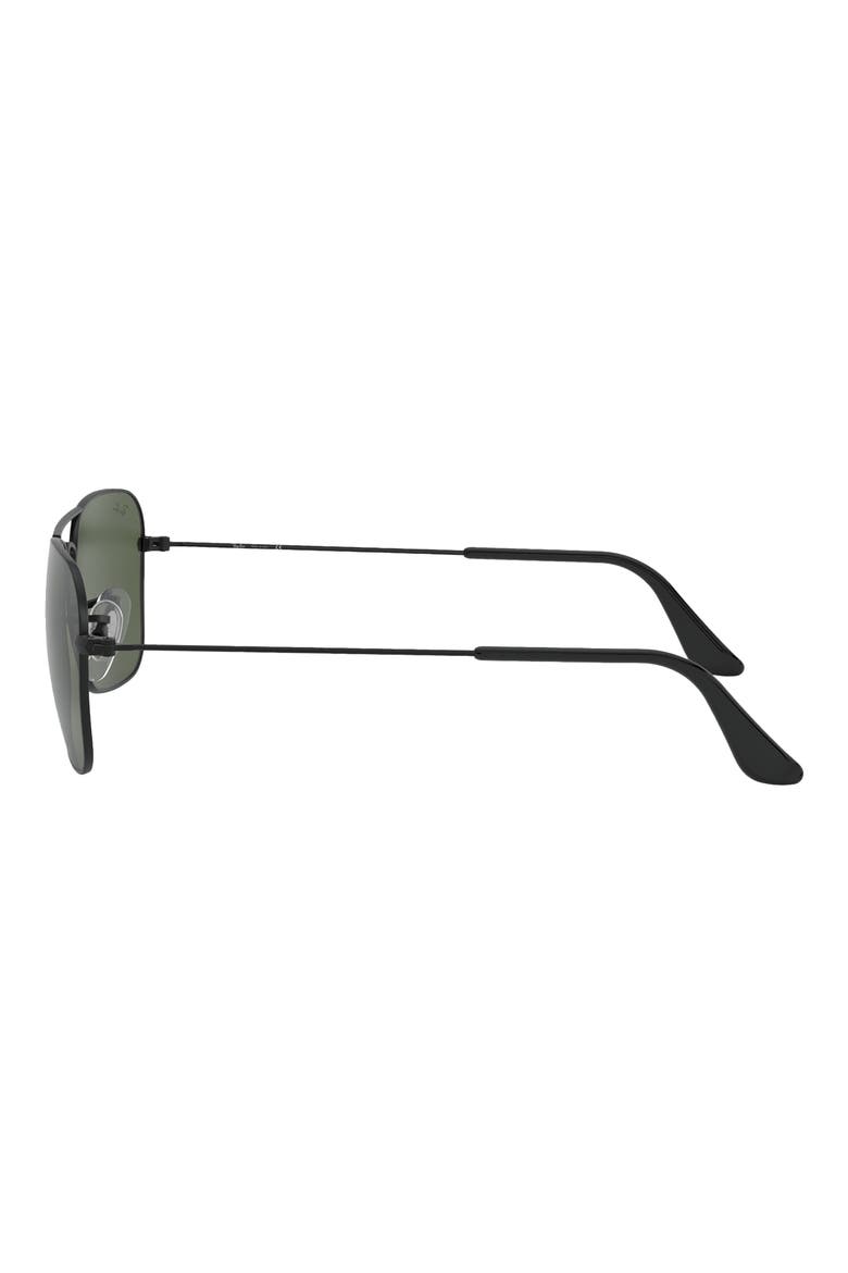 'Caravan' 55mm Sunglasses, Alternate, color, MATTE BLACK / G-15 GREEN