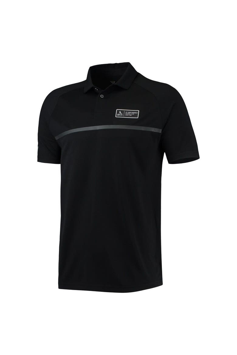 Men's Levelwear Black St. Louis Cardinals Sector Raglan Polo, Alternate, color, Black