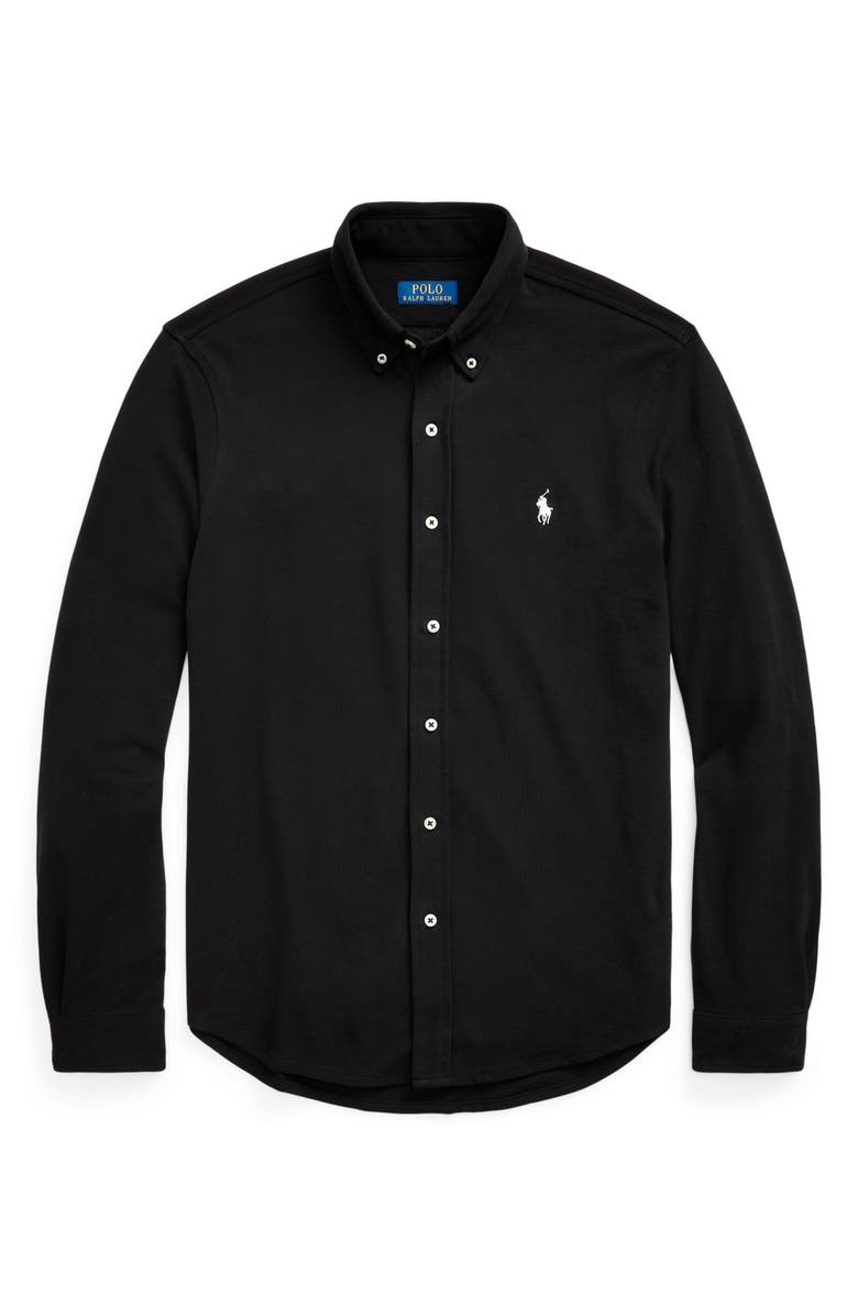 Polo Ralph Lauren Featherweight Stretch Cotton Mesh Button-Up Shirt, Alternate, color,