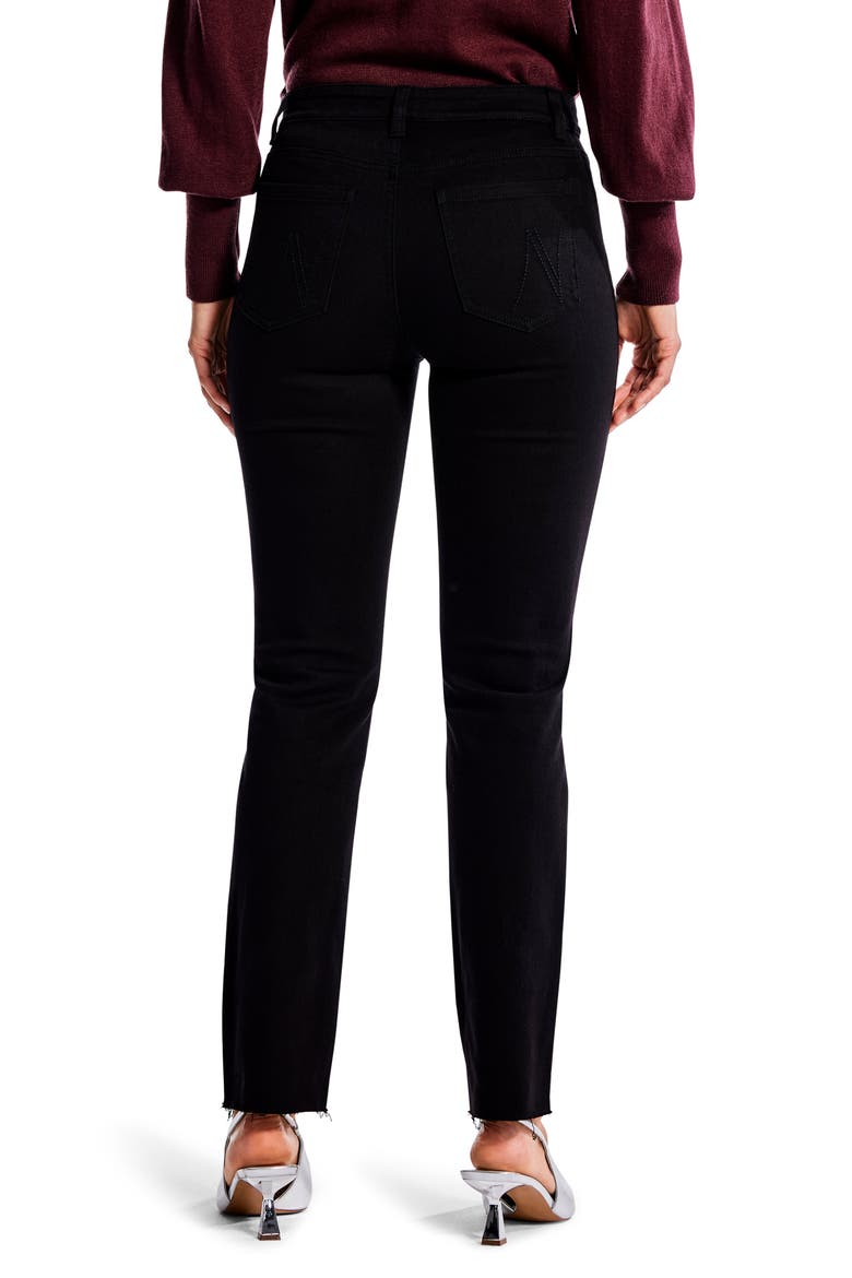 Ankle Straight Leg Jeans, Alternate, color, BLACK DENIM