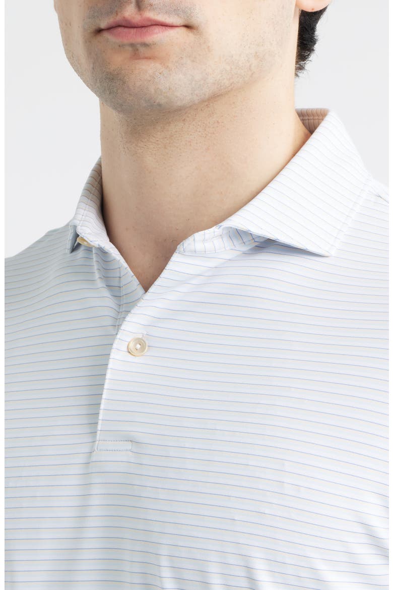 Echo Performance Jersey Golf Polo, Alternate, color, WHITE / BLUE BRISK