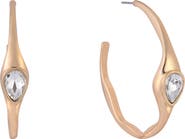 Laundry by Shelli Segal Crystal Teardrop Hoop Earrings