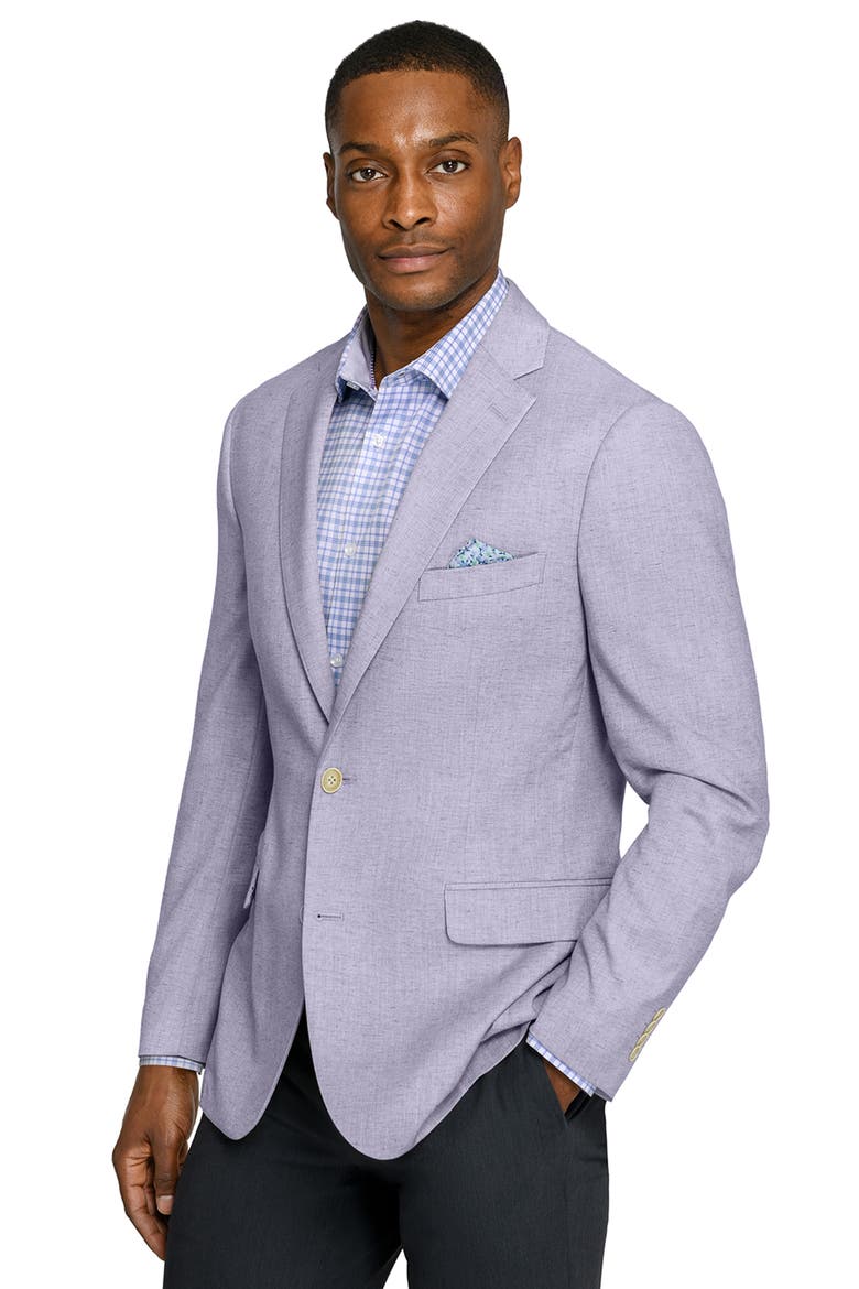 Solid Lino Sport Coat, Alternate, color, LILAC
