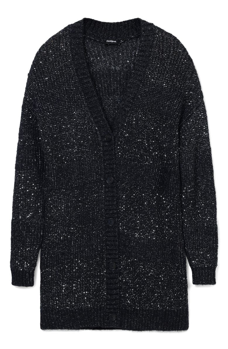 Desigual Fredericton Sequin Cardigan, Alternate, color,