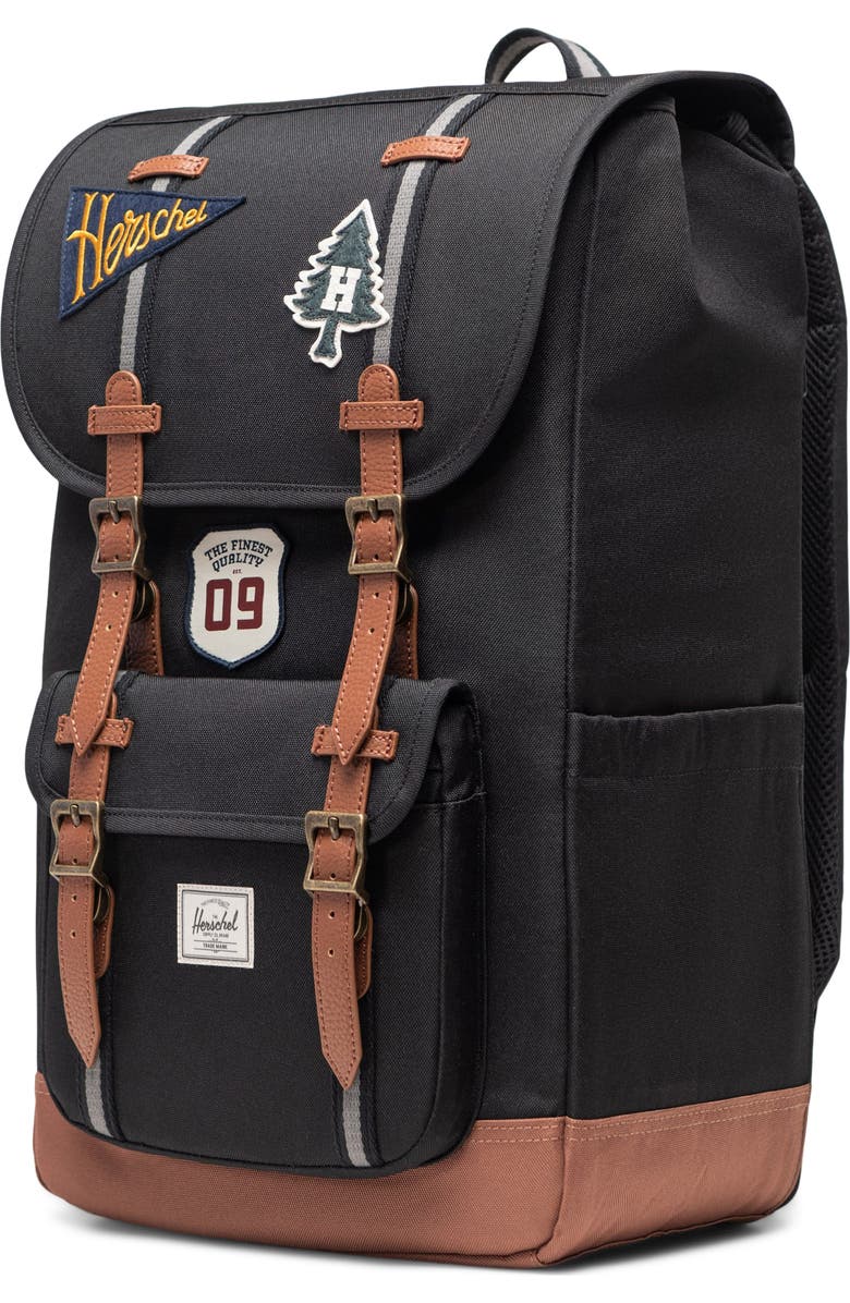 Herschel Supply Co. Little America Patches Backpack, Alternate, color, Patches Black