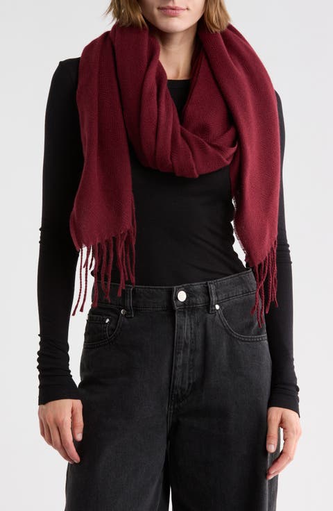 Brushed Herringbone Wrap Scarf