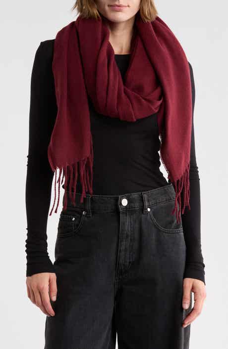 Brushed Herringbone Wrap Scarf