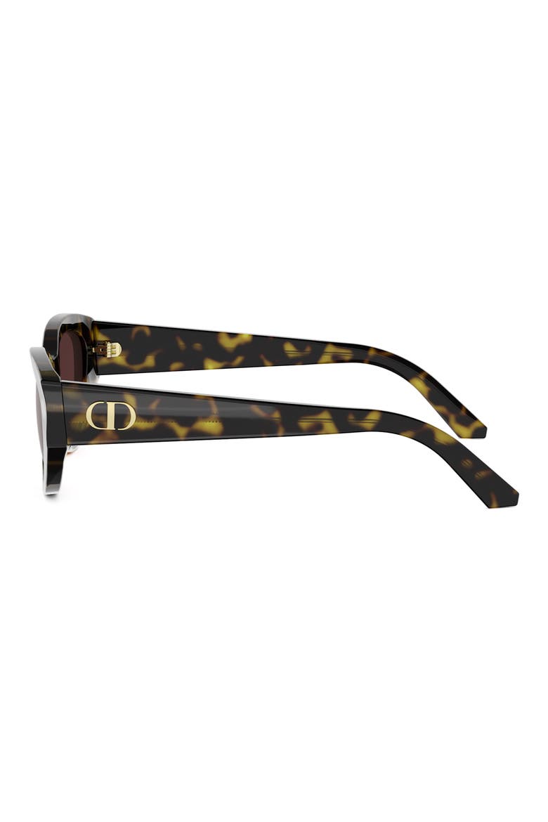 'DiorGlow B1I 53mm Cat Eye Sunglasses, Alternate, color, DARK HAVANA / BROWN