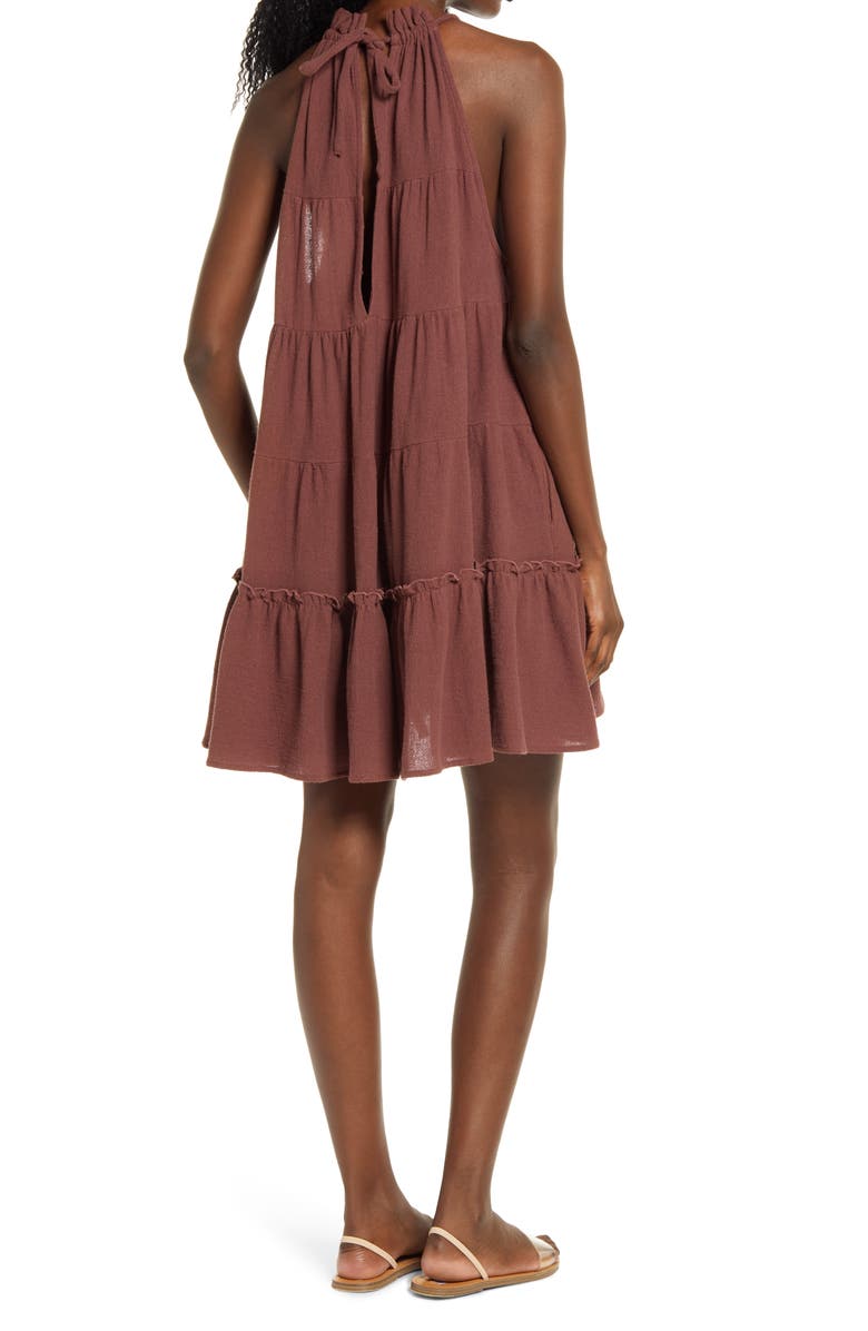 Free People free-est Lera Ruffle Trapeze Dress, Alternate, color,