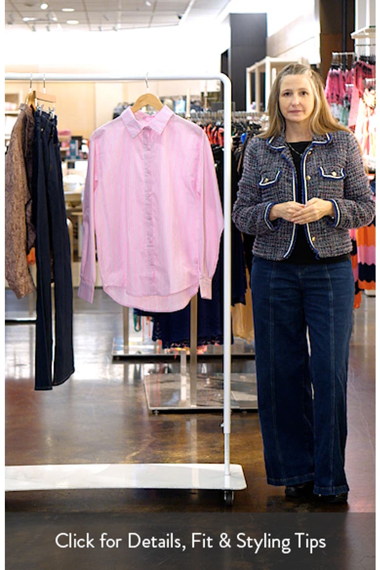 Carmella Stripe Oversize Button-Up Shirt video