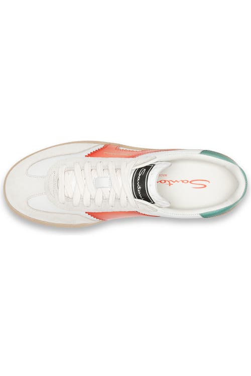 Santoni Leather And Suede Dbs Oly Sneaker