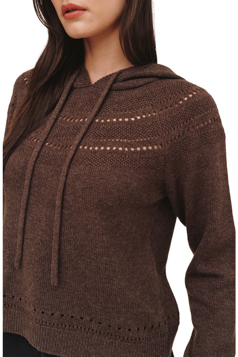 Knit Hoodie, Alternate, color, HEATHER MOCHA