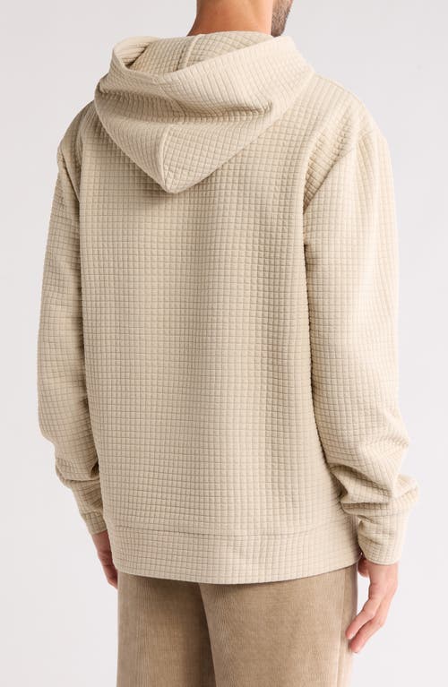 Fleece Factory Cube Quilted Hoodie In Ivory
