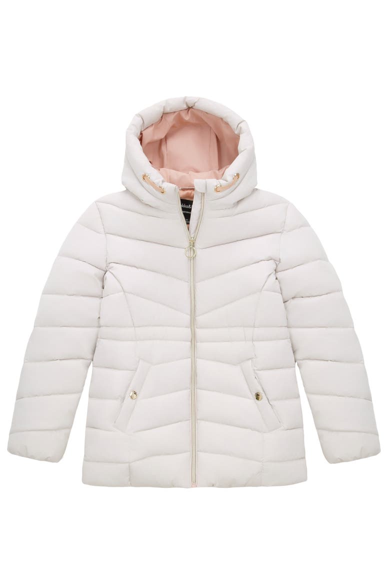 Kids' Shower Resistant Puffer Jacket, Alternate, color, Ivory