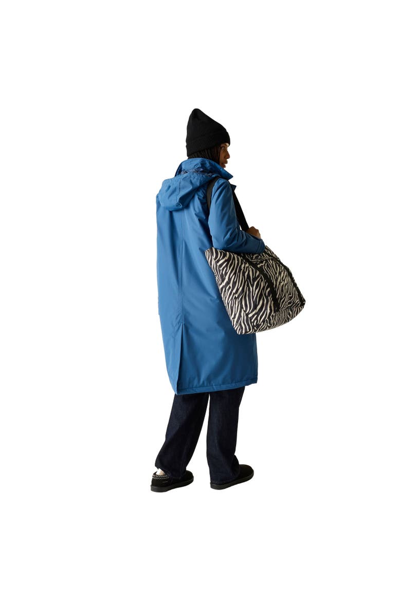 Orla Kiely Mac Waterproof Jacket, Alternate, color, Dusty Denim