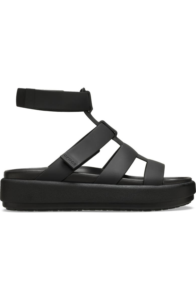 CROCS Brooklyn Luxe Water Resistant Gladiator Fisherman Slide Sandal, Alternate, color,