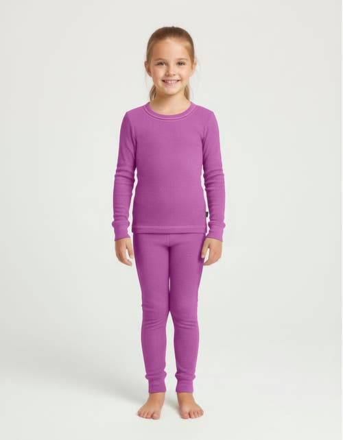 City Threads Babies' Girls Soft & Cozy Thermal Long Johns 2-piece Set In Pink