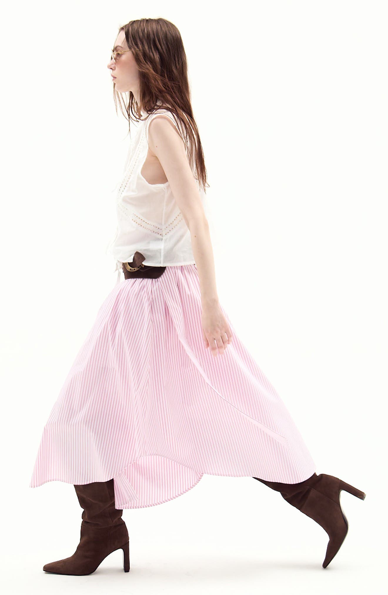 Chania Cotton Blend Midi Skirt - image 4