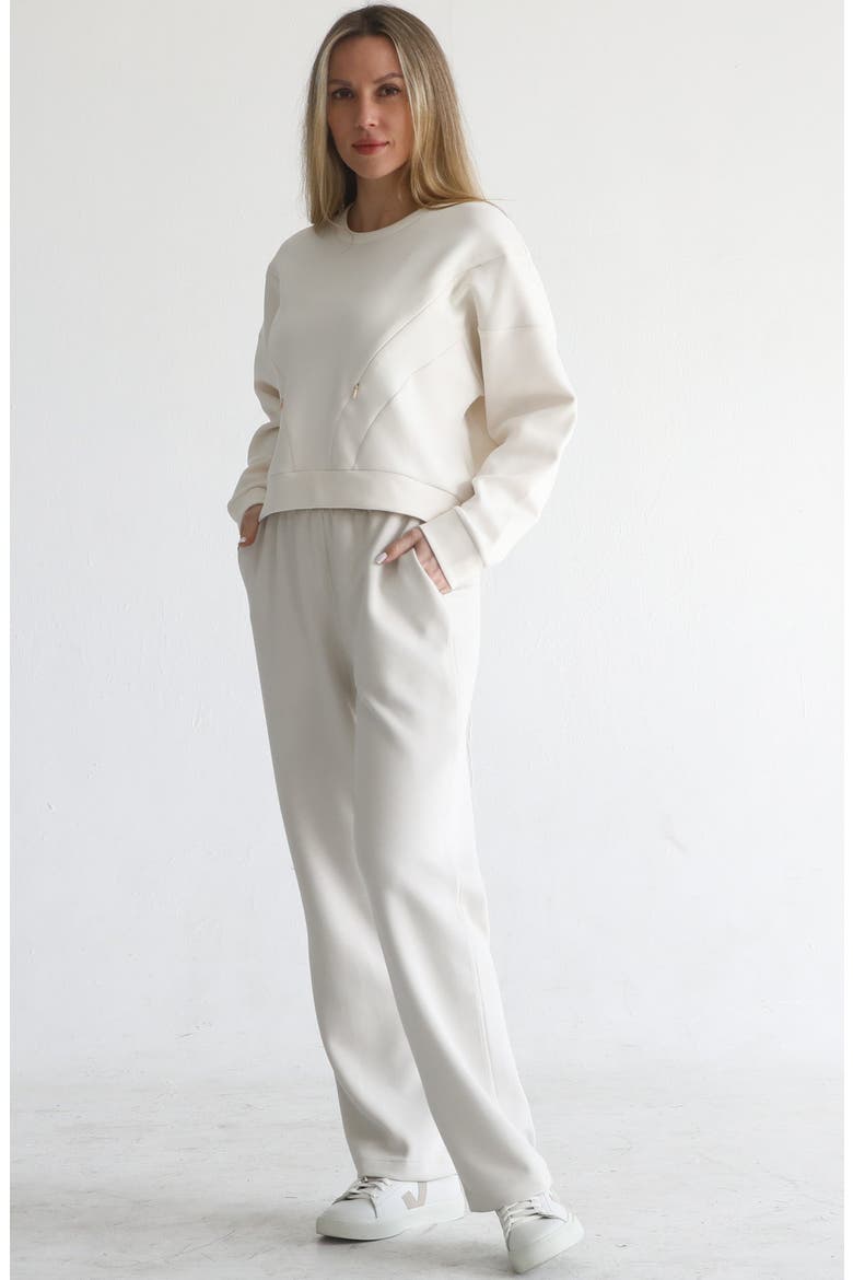 Lyah Softstreme Oversized Cropped Nursing Crew, Alternate, color, Bone