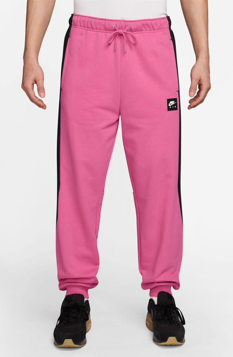 Nike Air Fleece Joggers, Main, color, Pinksicle/ Black
