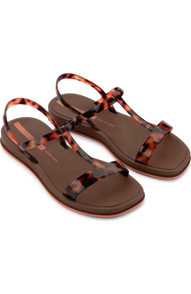 Ipanema Glow Water Resistant T-Strap Sandal, Main, color, Brown/ Turtle/ Orange
