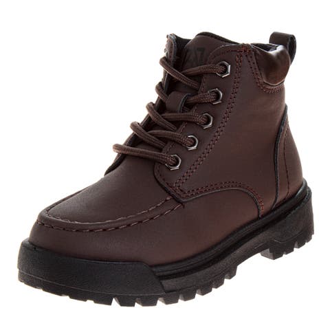 Lace Up Boots Boys  Durable Rugged Outdoor Work Boot Style High Traction Sole (Little Kid/Big Kid)