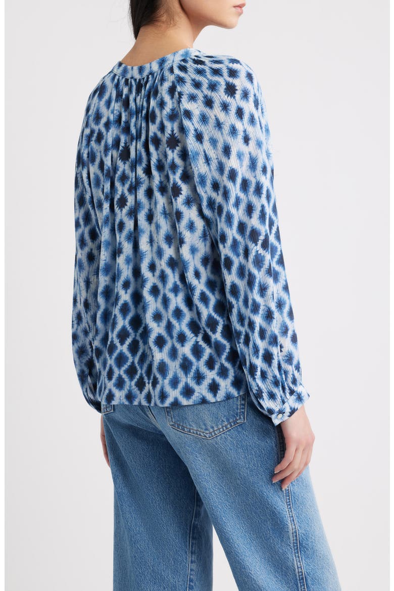 Saint Shibori Print Top, Alternate, color, SAPPHIRE SHIBORI