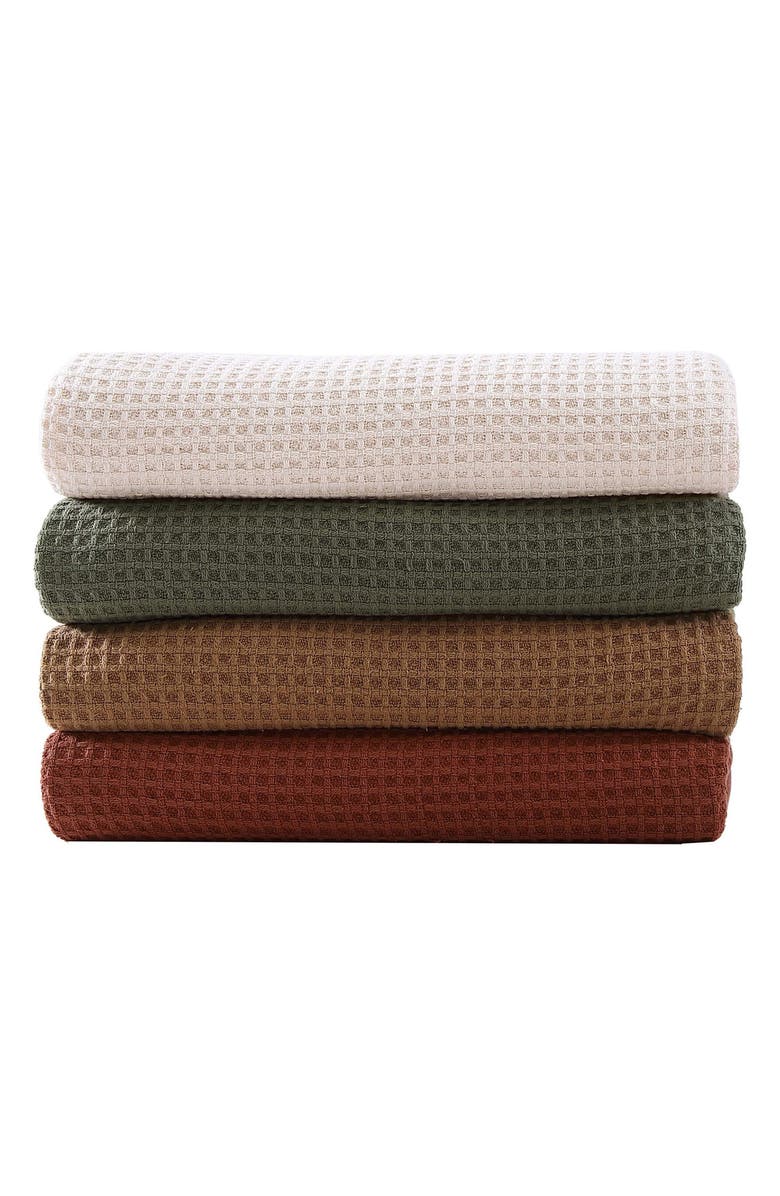 Eddie Bauer Waffle Knit Throw Blanket, Alternate, color, White