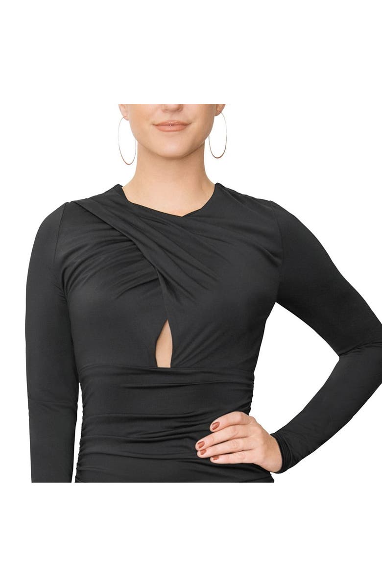 RACHEL Rachel Roy Erika Cross-Top  Midi Dress, Alternate, color, 